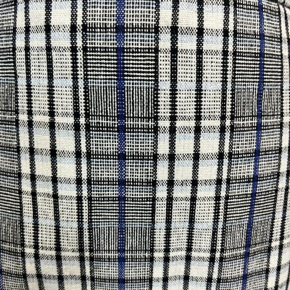 Nine West Skirt sz Medium Black Blue Wool Plaid A Line Above Knee Career Casual - Picture 3 of 7